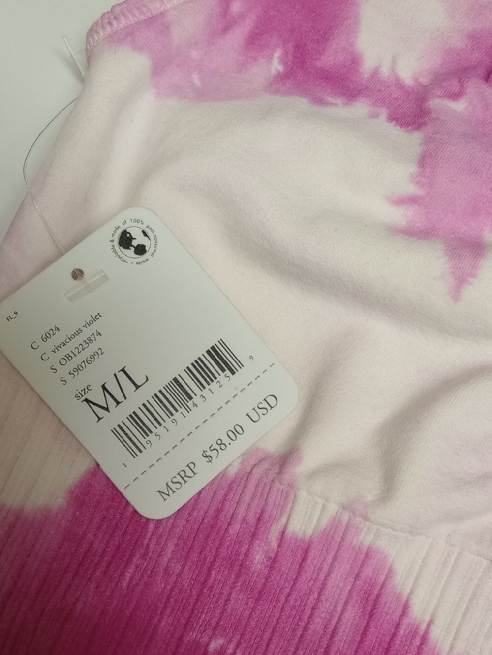 🆕 FREE PEOPLE MOVEMENT "GOOD KARMA" FUCHSIA PINK TIE DYE SPORTS BRA - Picture 10 of 11